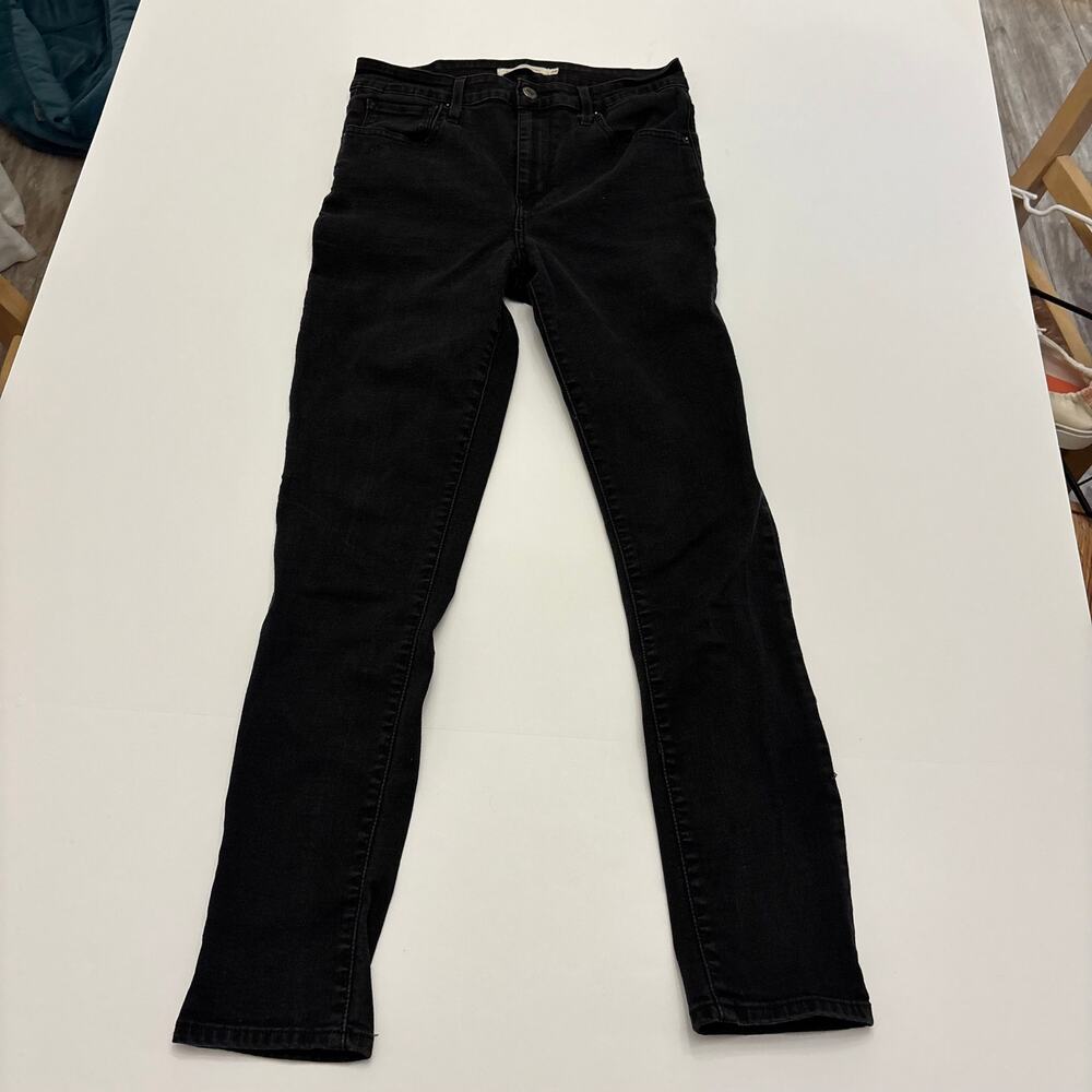 Levis 721 High Rise Skinny Jeans Womens 28 Black Stretch Denim Pants